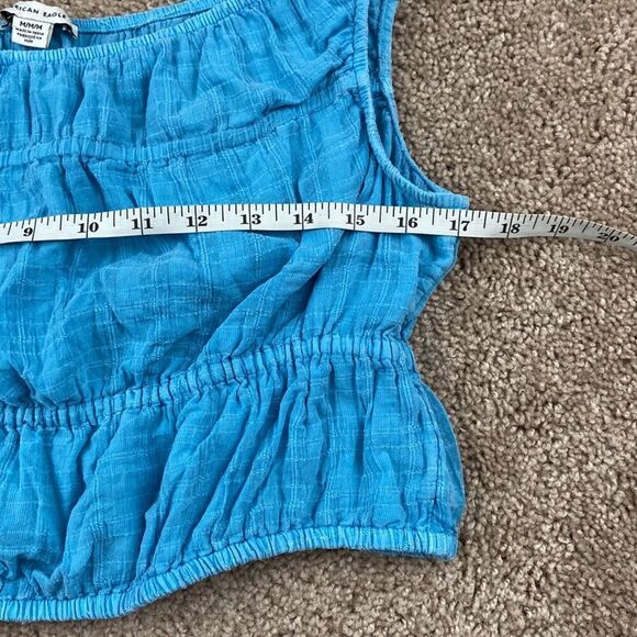 American Eagle Cotton Cropped Peasanty Blouse size Medium - Picture 5 of 7